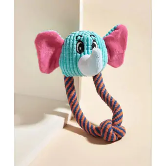 BRINQ PELUCIA C/CORDA ELEFANTE