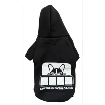 ROUPA MOLETOM DOG P PRETO